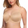 Exclare Women's Full Coverage Plus Size Underwire Multiway Strapless Comfortable