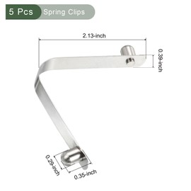 YOKIVE 5 Pcs Kayak Paddle Snaps, Pole Push Button Spring Clip Steel Hollow Button Locking Tubes Double Pin Great for Camping, Umbrellas (Silver, 0.35x0.29-Inch)