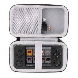 WERJIA Hard Carrying Case for RG35XX H /RG351MP/RG350M/ RG350P Handheld Retro Game Storage Suitcase (black)