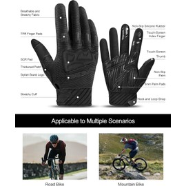 INBIKE Mountain Bike Gloves for Men Knuckle Guard Padded Men's Cycling Gloves Breathable for MTB Motocross Racing Dirtbike Biking