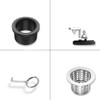 Fibetter Linear Shower Drain 24 Inch Black with Removable 2-in-1