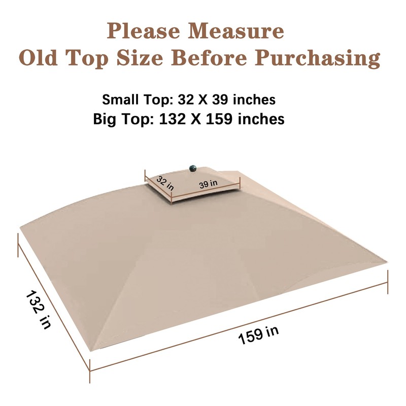 SCOCANOPY Replacement Cover Fit for 10X12 Ft Eagle Brooke Soft