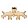 4 Way Connector, Hose Splitter Brass for Lawn Irrigation for