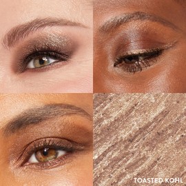 LAURA GELLER NEW YORK Kajal Longwear Kohl Eyeliner Pencil - Toasted Kohl - Caffeine and Vitamin E - Smooth & Blendable Liner - Built-In Sharpener