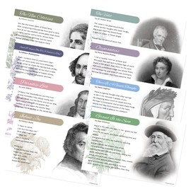 Quarterhouse Inspirational Poems Poster Set, English - Language Arts Classroom Learning Materials for K-12 Students and Teachers, Set of 8, 12 x 18 Inches, Extra Durable