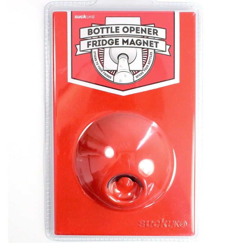 SUCK UK Bottle Opener Fridge Magnet - Red