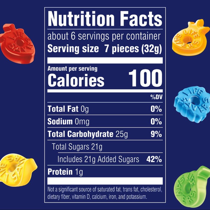 LIFE SAVERS GUMMIES Fruit Rings Strawberry, Pineapple Blue Raspberry, Pear