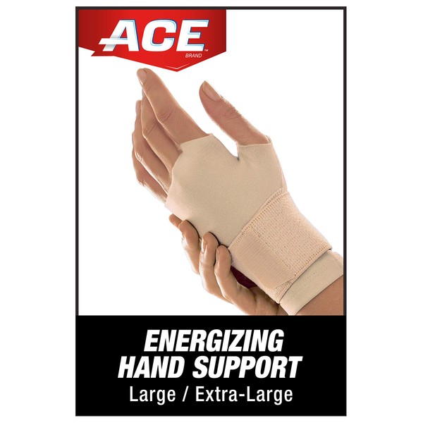 ACE - 203062 Energizing Hand Support, Provides support to stiff, weak or injured wrist,Large/X-Large (Pack of 1)