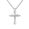 GMXLin Cross Cremation Angel Wings Urn Necklace for Ashes Holder