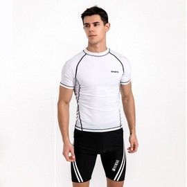 Men's Plus Size Swimwear Full Set: Awkward-Proof 5-Part Trunks for Pool & Hot Springs Style 1/3XL 5ea