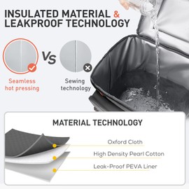 TOURIT 75 Can Rolling Cooler Detachable Double Deck Beach Cooler with Wheels Collapsible for Outdoor, Camping, Picnic, Travel