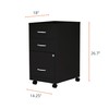 NuSparc Mobile 3 Drawer Locking Pedestal File Cabinet | Pre-Assembled