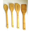 V-VAPE 4 x Piece Wooden Spatula Kitchen Cooking Utensils Set
