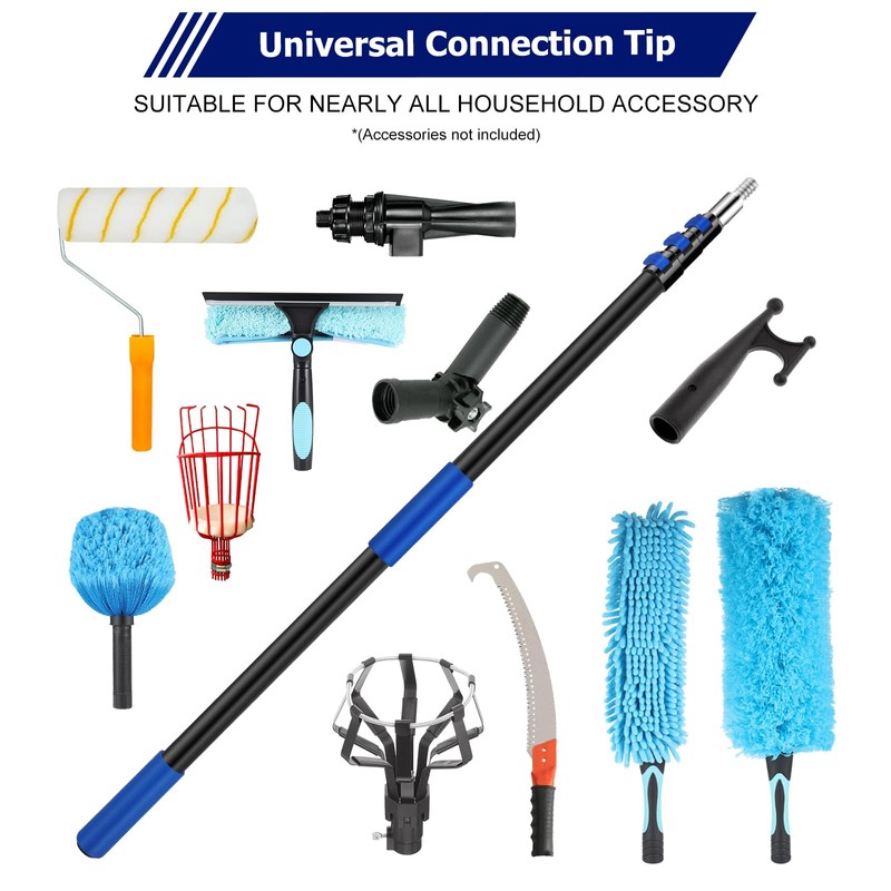 Hammrit 12FT Telescopic Extension Pole | 3-12FT Adjustable Aluminum Paint