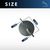 F&L Industries 8" Galvanized Duct Volume Damper w/Quad Lever |