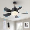 Socket Fan Light with Remote, Dimmable LED Ceiling Fans with