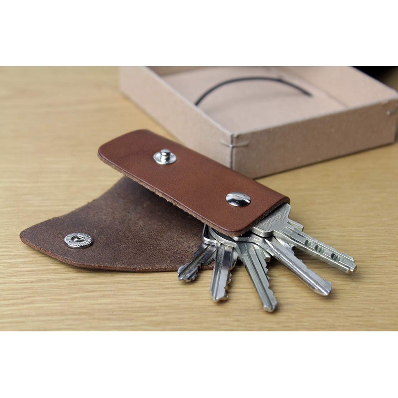 Pack & Smooch Kingsley Small Key Organiser, Light Brown