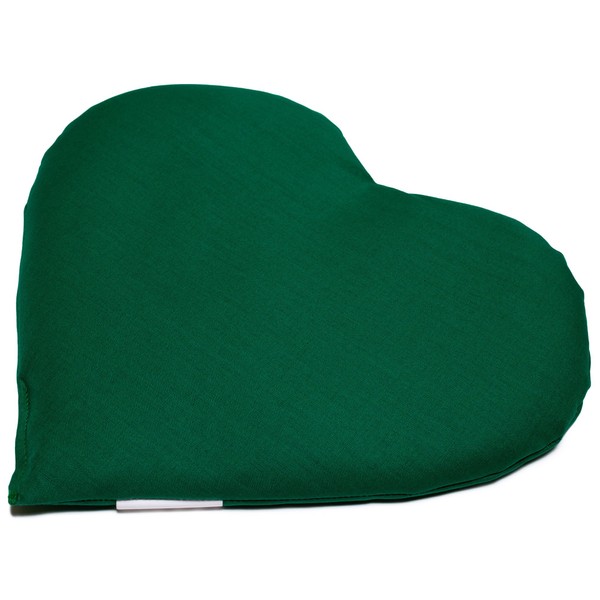 Grain Pillow Heart ca. 30 x 25 cm Green