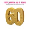 Number 60 Glitter Table Decoration Gold| Table Centrepiece | Table