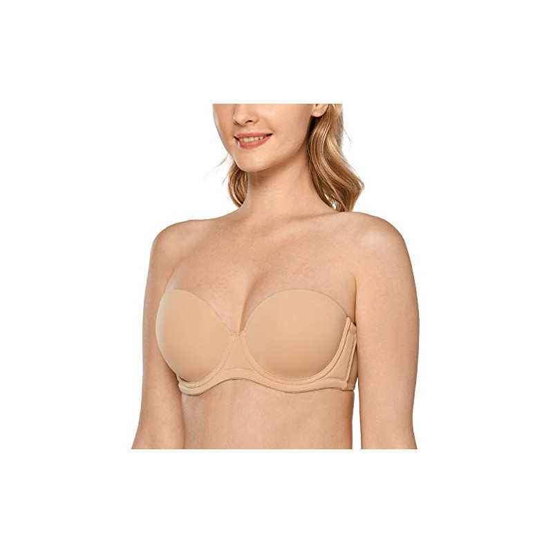 DELIMIRA Women's Strapless Bra Push Up for Bigger Bust Multiway