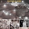 LAMPHOME 100 LED White Fairy Lights Battery Operated, Mini Battery