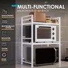 DOLALIKE Microwave Oven Rack, Expandable Microwave Stand Countertop Kitchen Utensils