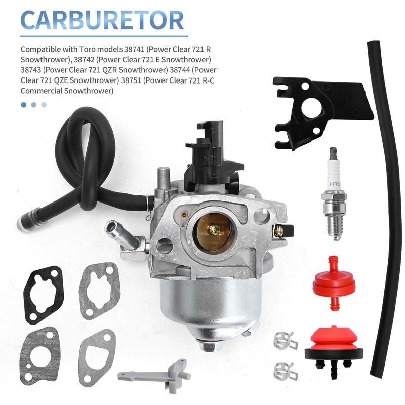 38741 Carburetor Carb Kit Replacement for Toro Power Clear 621