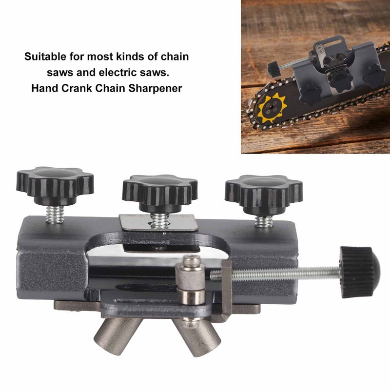 Chainsaw Sharpener Portable Lightweight Hand Crank Chain Sharpening Jig for