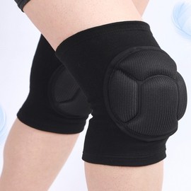 Sports Active Deep Cushion Knee Support 1/2 Pack, Velcro Integrated, for Fitness CrossFit Hiking Joint Protection Knee Wrap B-Type Integrated L 2PC 2ea