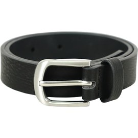 vangelo Kid Classic Dress Belts with Silver Buckle Black Soft 20 Inch Fit for Waist from 18 to 23 Inch