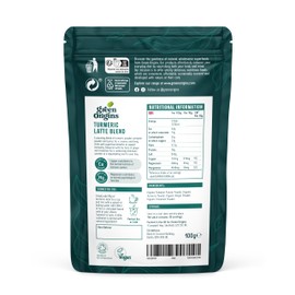 Green Origins Organic Turmeric Latte Superfood Blend with Ginger & Cinnamon for Natural Immunity & Mental Focus | Golden Milk Spice | 10 servings, 100g | Vegan
