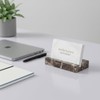NAVISSORY Marble Business Card Holder for Desk, Brown Card Display