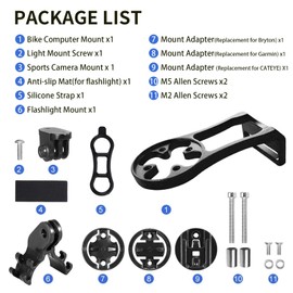 Bike Mount for GPS Computer – Aluminium Alloy Bicycle Handlebar Extension – Compatible with Out Front & Stem Mount – Lightweight, Secure & Easy to Install