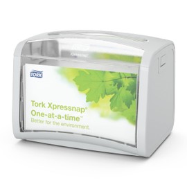 Tork Xpressnap Tabletop Napkin Dispenser Suitable For N4 Interfold Napkin Refills - Signature Design, Light Grey