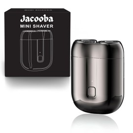 Jacooba Electric Razor，Portable Rechargeable Mini Electric Shaver for Men, Waterproof, Travel Size