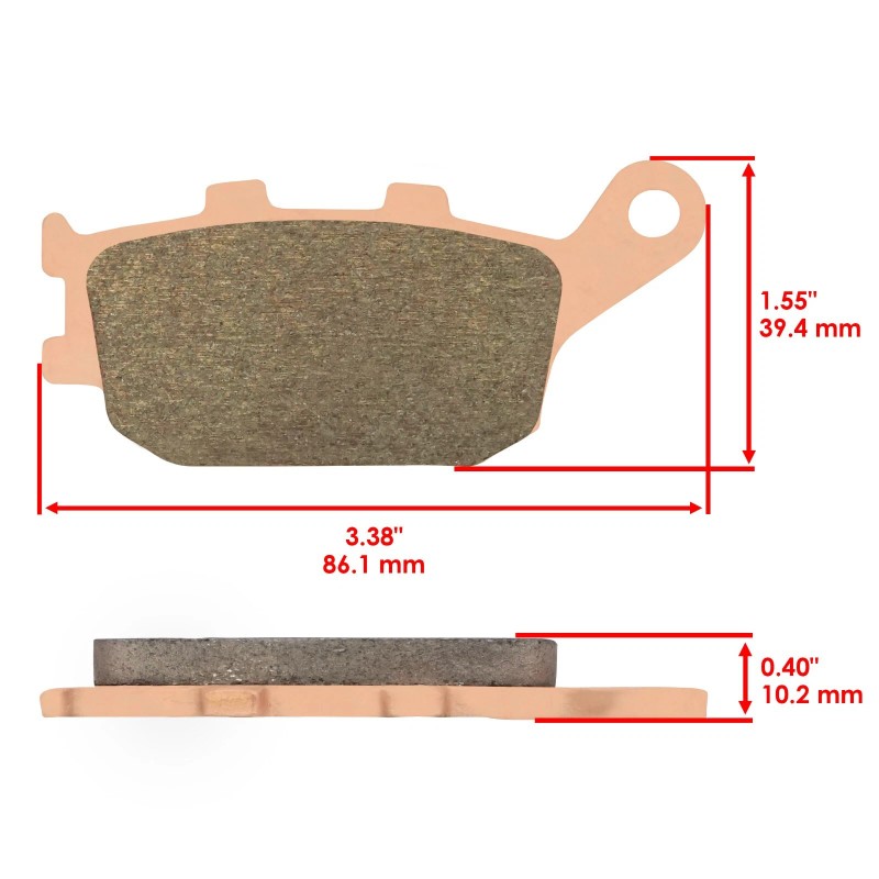 Caltric Front And Rear Brake Pads for Honda VT1300CT Interstate