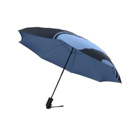 Jumble & Co Ups & Downs Umbrella - Compact Strong Waterproof Automatic Umbrella - One Button Open and Close - Two Tone - Light Blue/Yellow, blue, Compact, strong, waterproof automatic umbrella with