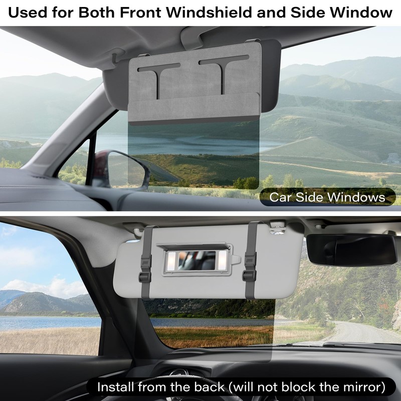 Polarized Car Sun Visor Extender, Upgraded Polarized Extender Sun Blocker