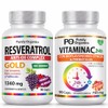 Purely Organics Combo Resveratrol Gold 1340 Vitamina 750 Apoyo Antioxidante