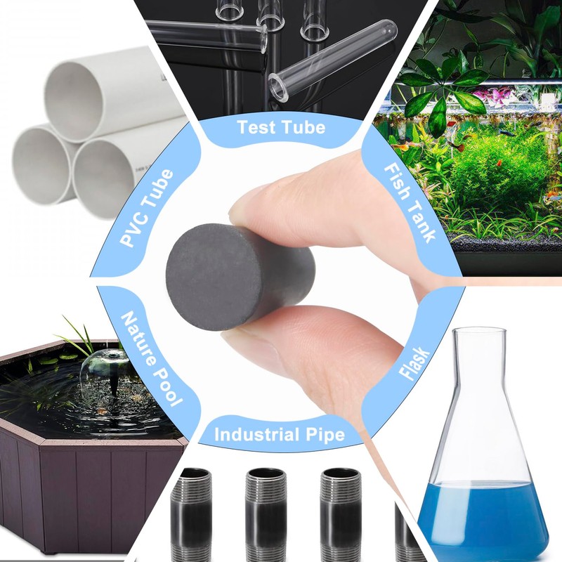 10pcs 0# Black Tapered Shaped Solid Rubber Stopper for Lab