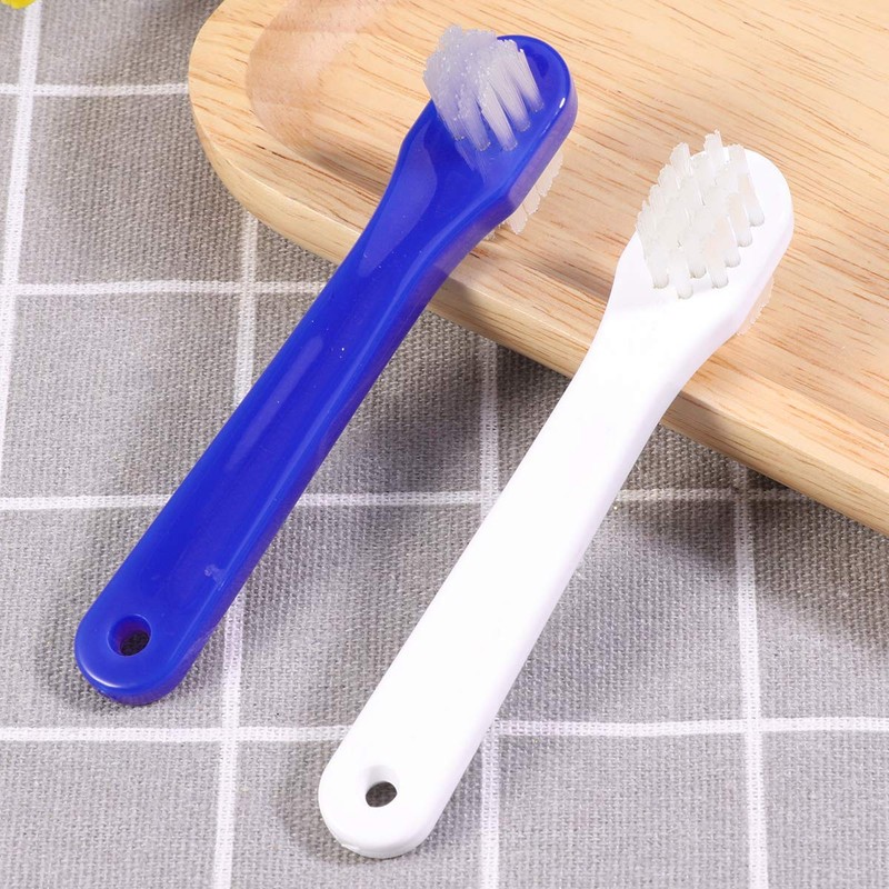 Healifty Denture Brush Double Sided Cleaning Brush Pack of 2