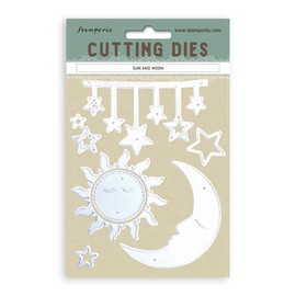 Stamperia - Cutting Dies for Scrapbooking, Albums, Card Making, Bullet Journalling and More, Create Decorations with Natural Elements, Perfect for Crafts and Gifting (A6) (Timeless, Sun and Moon)