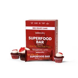 Paleovalley Superfood Bars – Red Velvet– 10 Pack – 9g Protein per Bar – Gluten-Free, Grain-Free, Paleo, Non-GMO – On-the-Go Snack