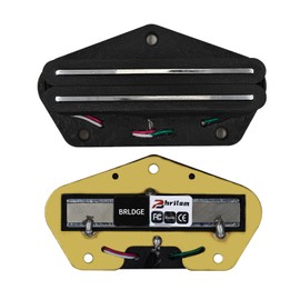 Phrilam Alnico 5 Vintage Dual Rail Tele Style Guitar Pickup Twin Hot Rail Humbucker Double Coil Bridge Pickup with Screws for Replacement,6.1K