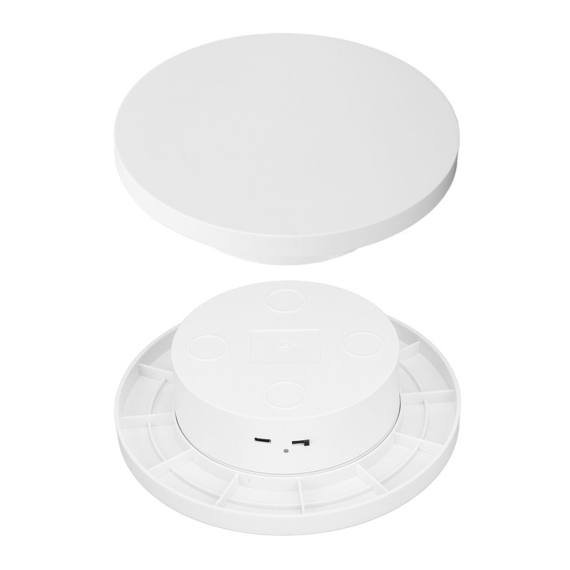 White Automatic 360° Rotating Display Turntable 3KG Load Bearing Electric