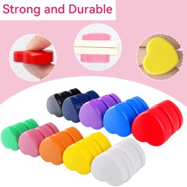 ZDZBLX Magnets for Magnetic Board, Pack of 100, 10 Colours, Strong Magnet, Fridge Magnets, Mini Magnets, Small Whiteboard Magnets, Colourful, Heart Magnets for Blackboard, Pin Board, Office