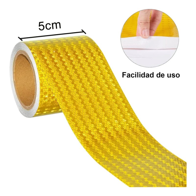 5pzs Sticker Reflejante Protector Auto Moto Bici 5cm*3m