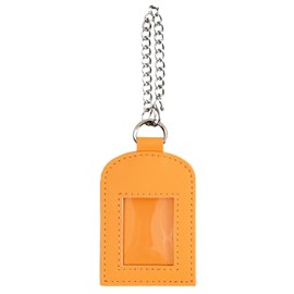 Wigo Certification Photo, Approx. 1.2 x 1.6 inches (30 x 40 mm), Colorful ID Photo Case, Key Holder, Photo Holder, Present, Girly, Women's, orange