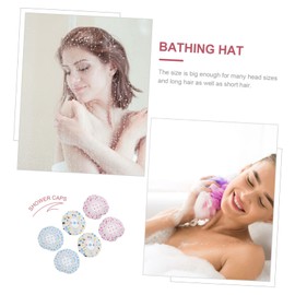TOVINANNA 6pcs Bath Caps for Hair Soft and Comfortable Shower Bonnet for Home Use for Sleeping and Hair Treatments