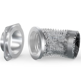 JEEVONY Magnetic Dryer Vent Coupling DV180 Airtight Seal Dryer Vent Connector Kit Easy to Clean Quick Connector Including a 2.6ft 4" Duct and two Clamps